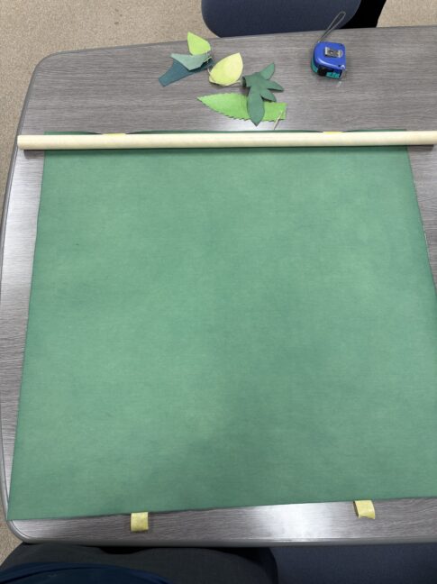 Dyed fabric for making leaves